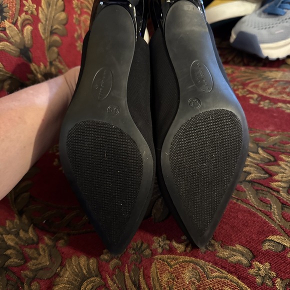 Anne Klein iflex Impress‎ Dress Mules Black Kitten toe heel Womens Size 6.5 - Picture 6 of 6